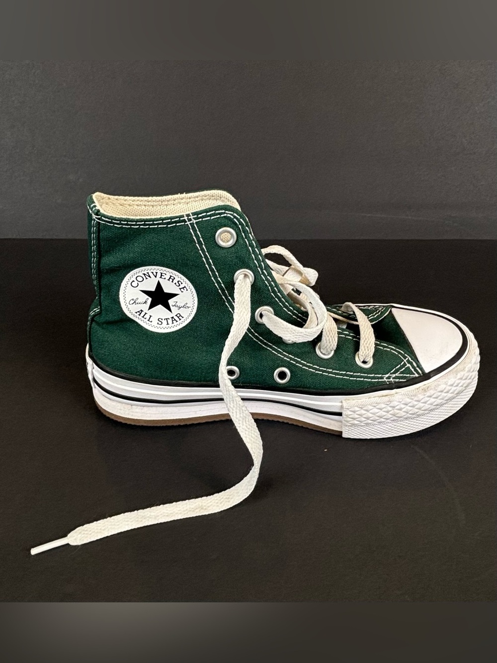Converse Kids Chuck Taylor All Star EVA Lift Platform High Top Green Envy 13.5